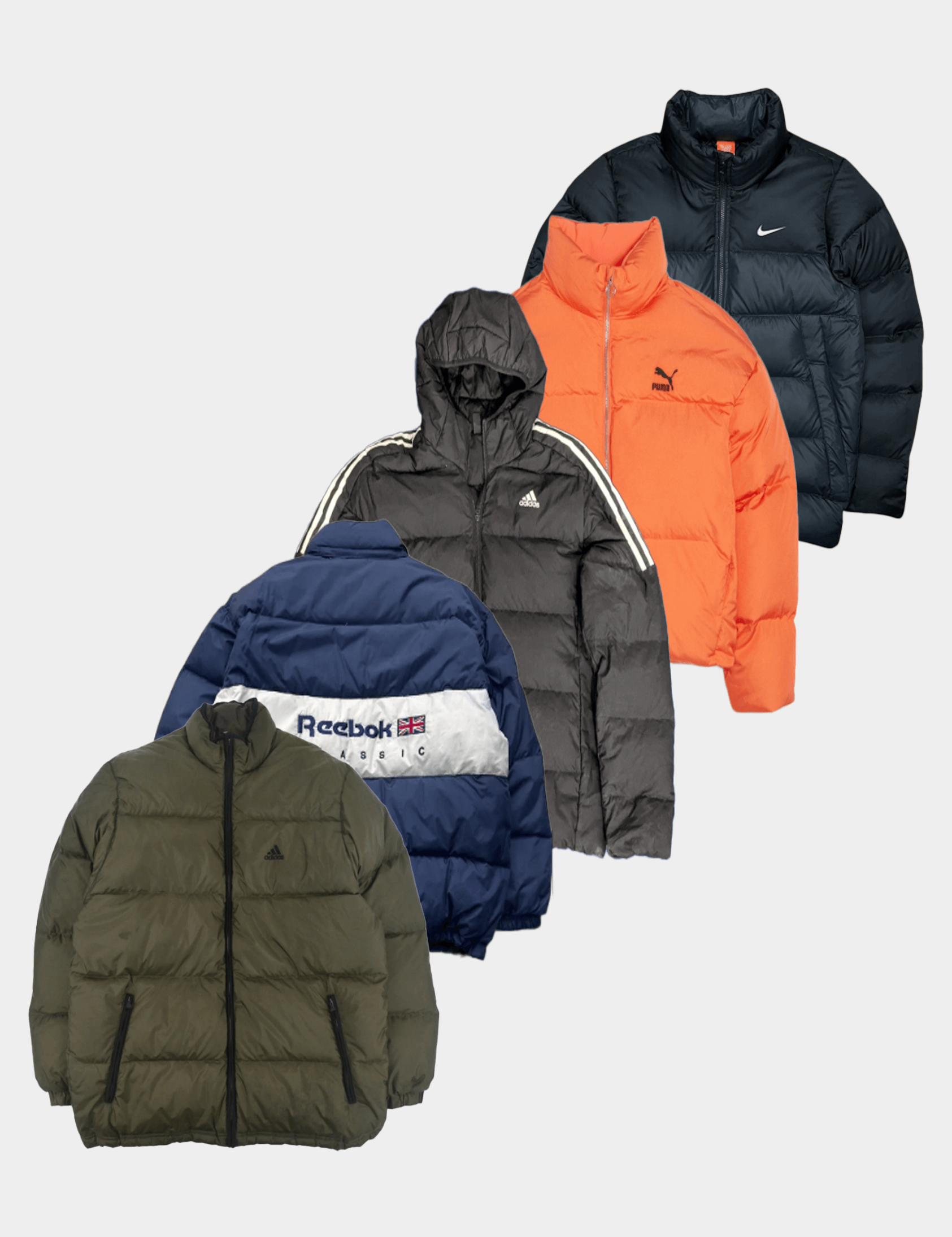 Branded Mix Puffer Jacken
