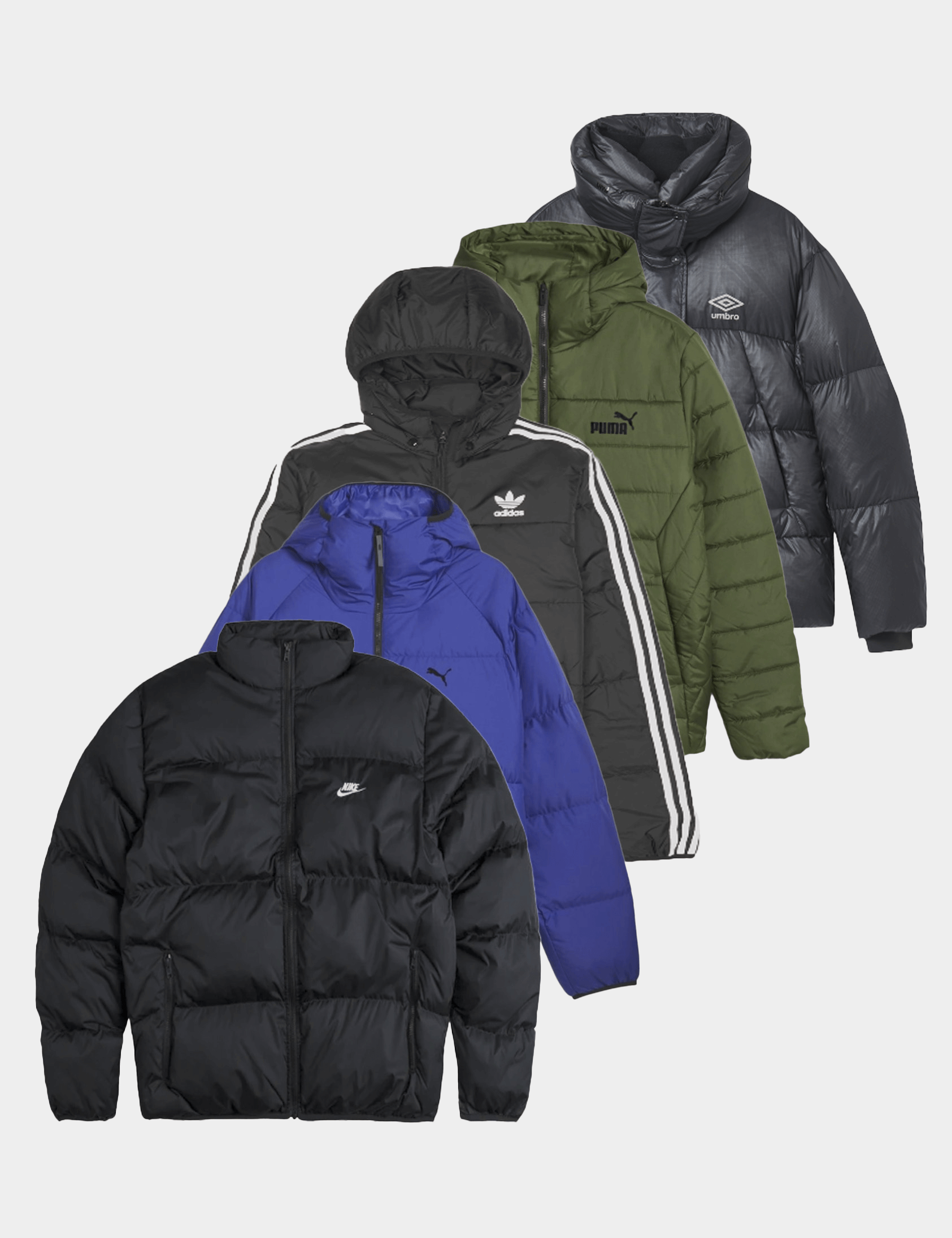 Branded Mix Puffer Jacken